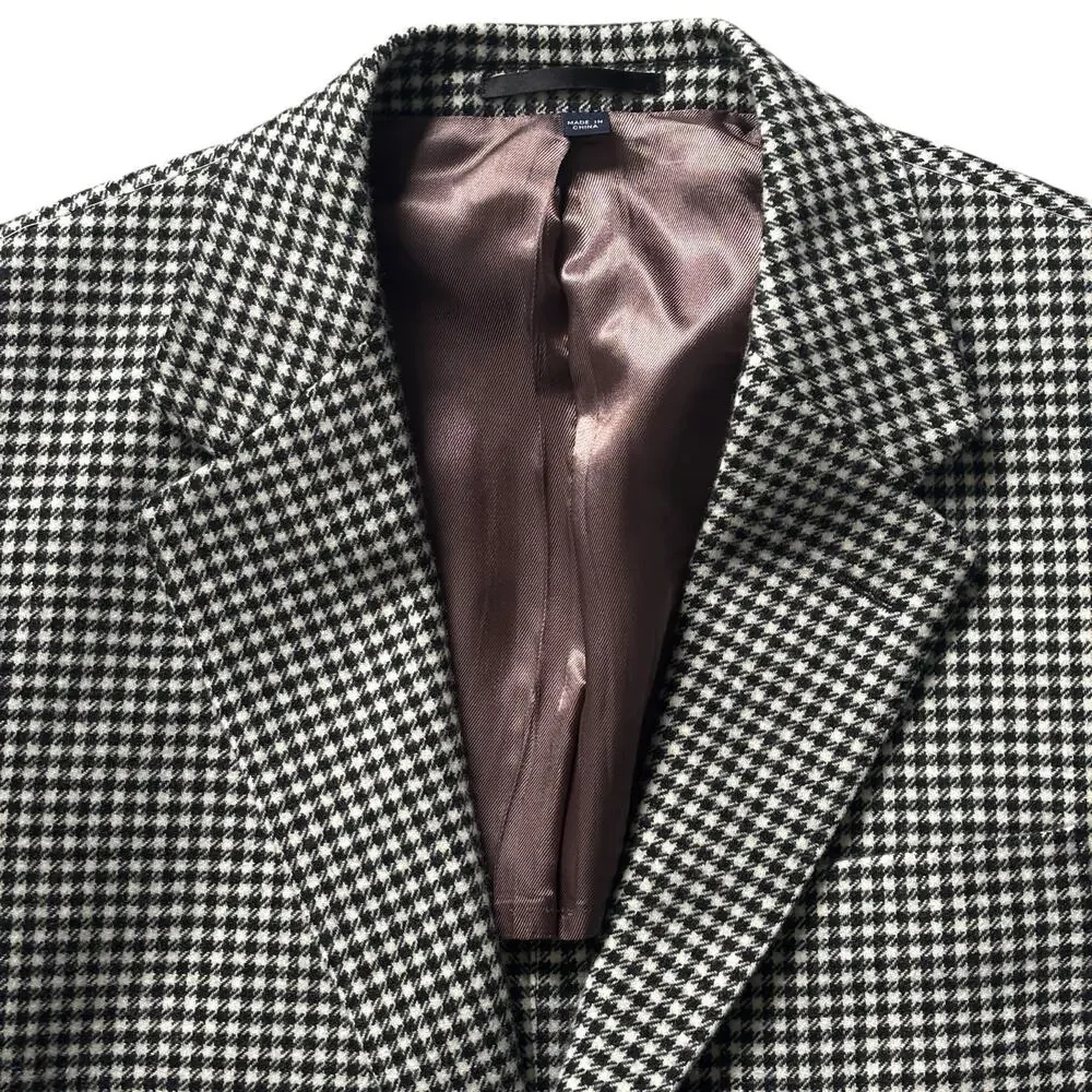 J CREW KENMARE BLACK AND WHITE BLAZER SIZE 39